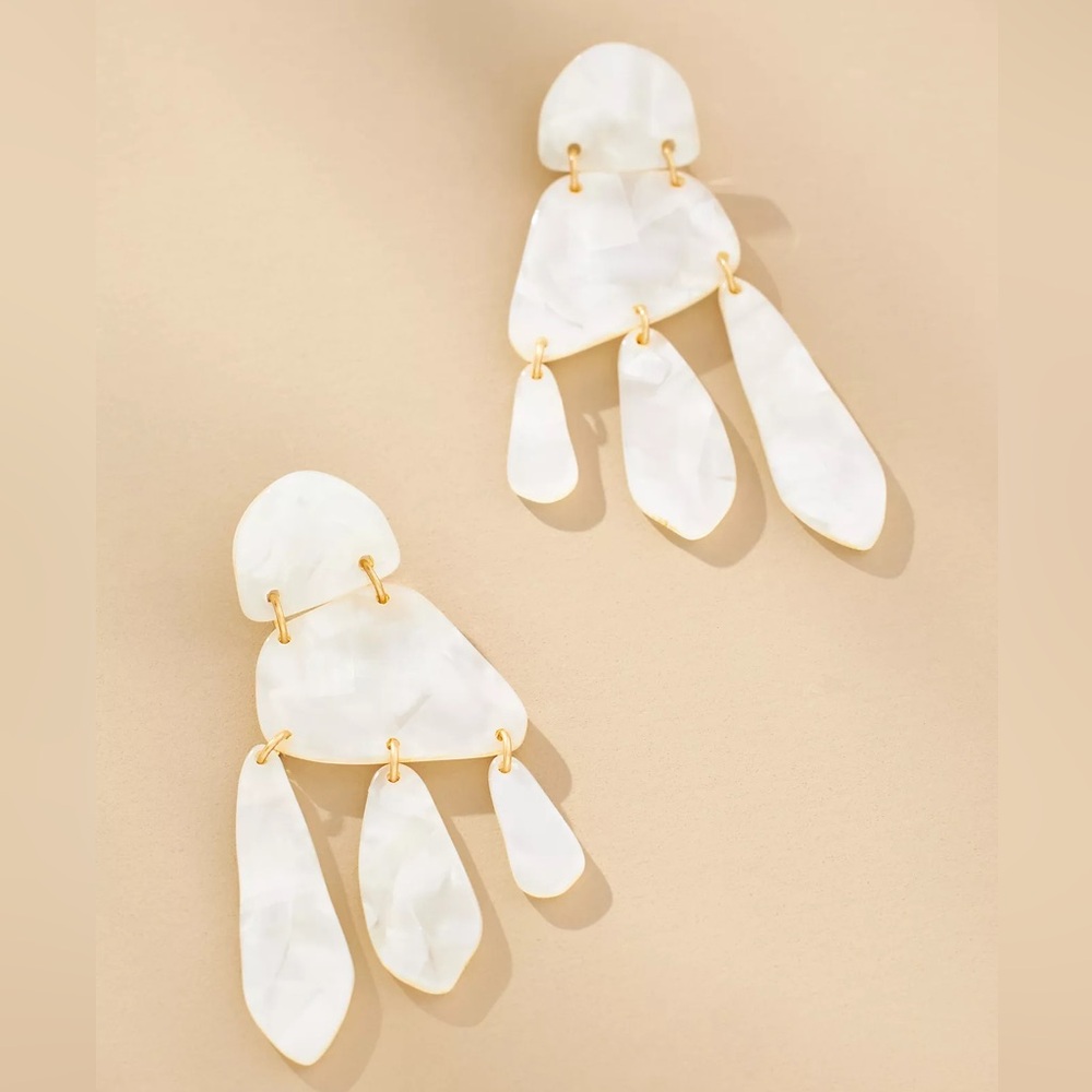 Anthropologie Resin Chandelier Drop Earrings - NWT